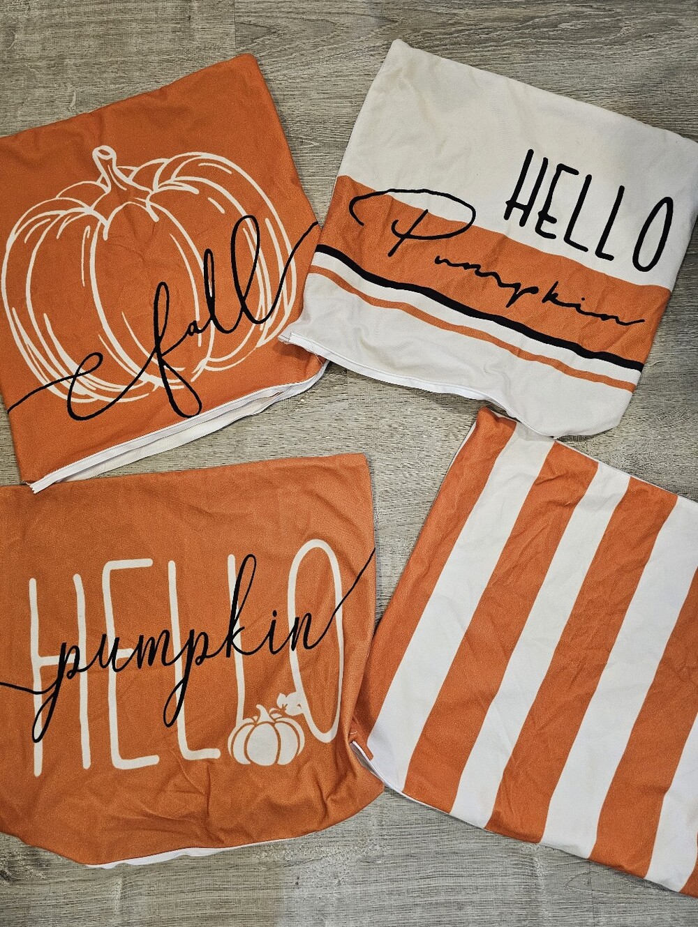 18 x 18 inch Fall Pumpkin Decorative Throw Pillow Covers